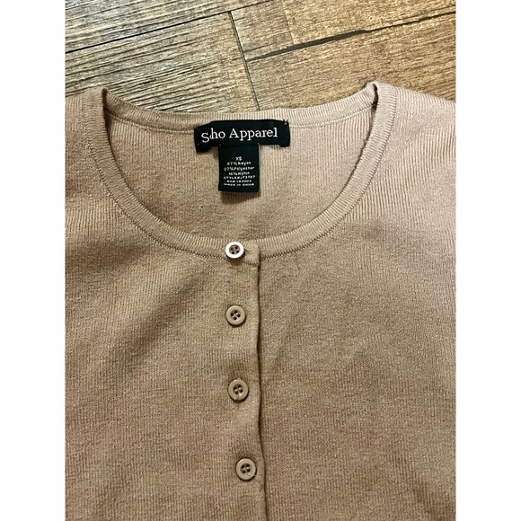 Button up tan brown cardigan - Picture 3 of 3